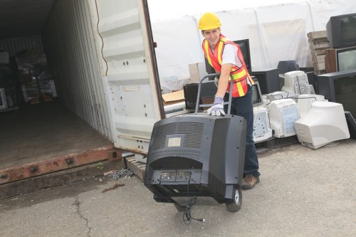 Garden waste being removed by experts in Euston